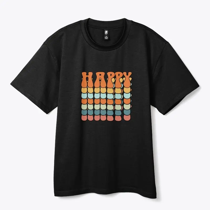 happy vector t shirt design